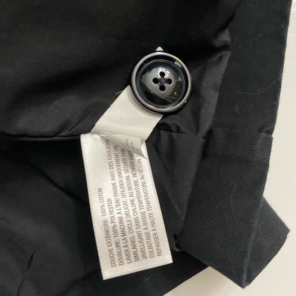 Merona Black & White All Weather Trench Coat with pockets women’s size SP - Picture 13 of 14